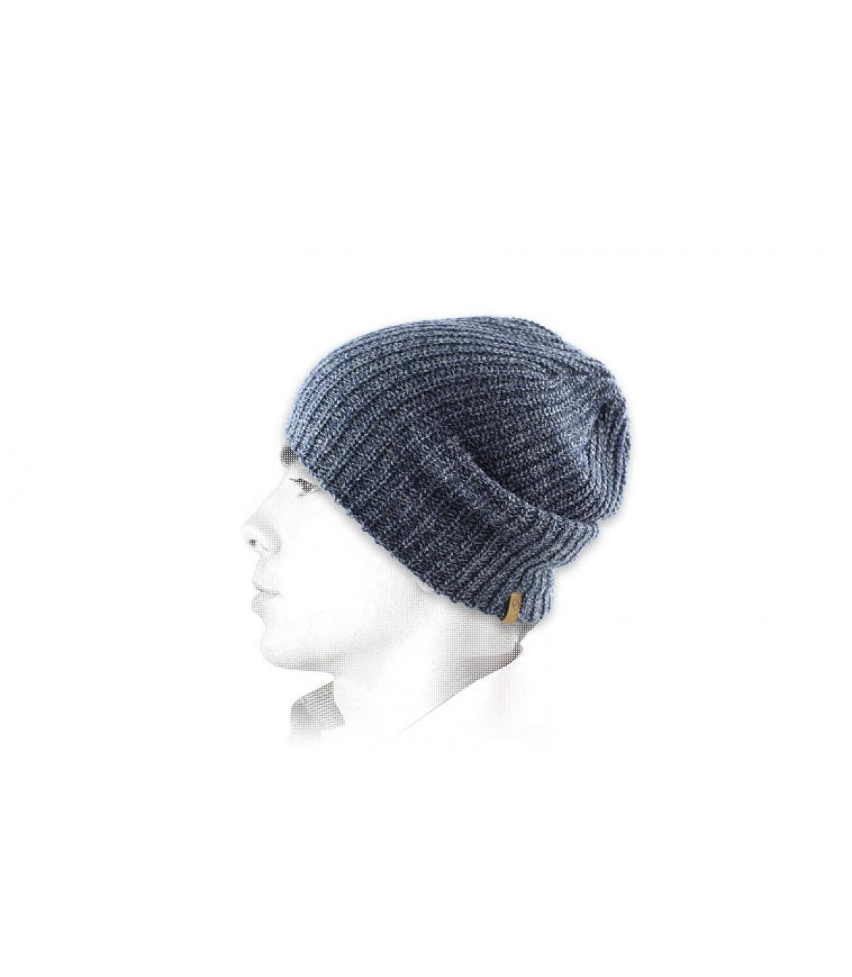 Blue oversize beanie Ovik blueberry